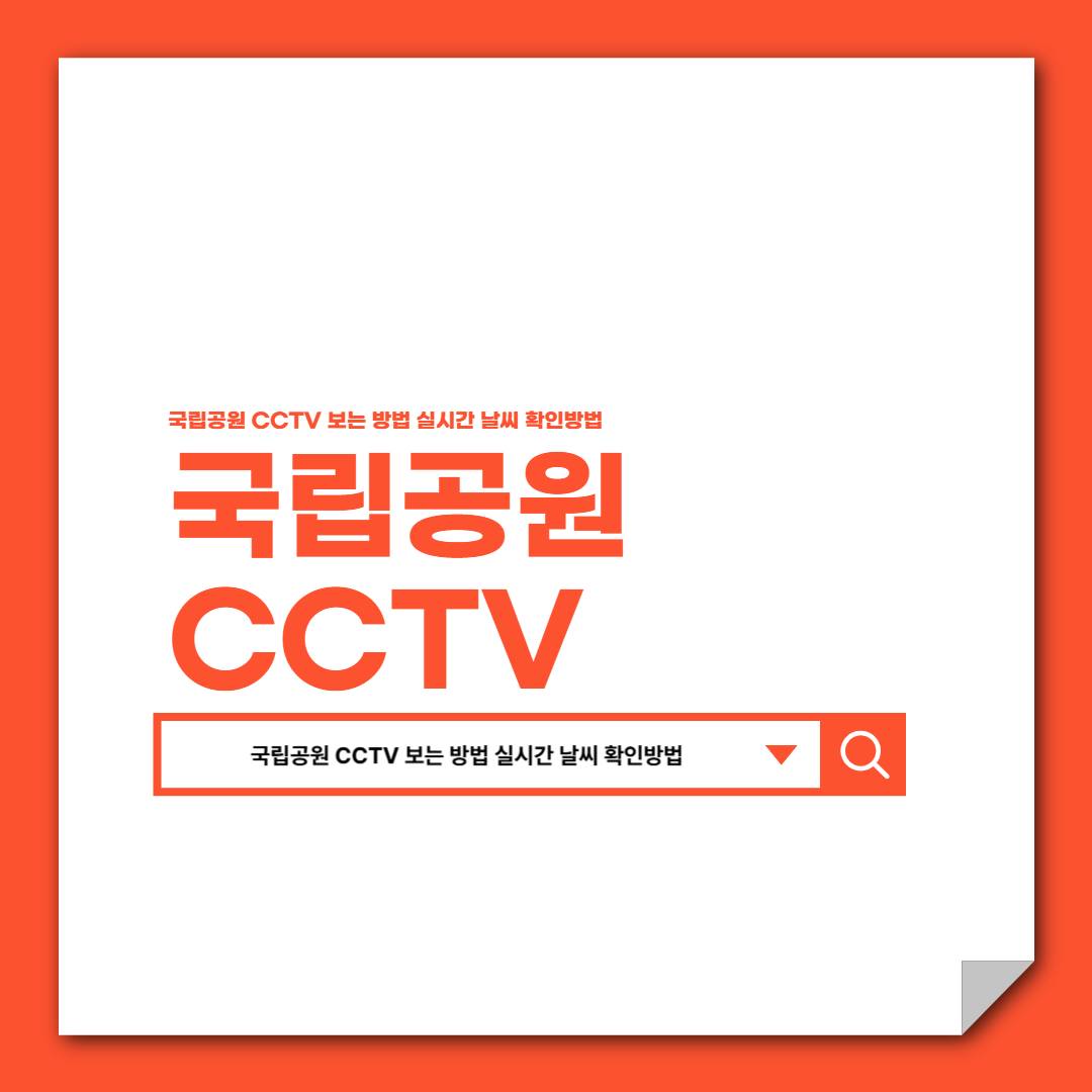 국립공원 CCTV 보는 방법 실시간 날씨 확인방법