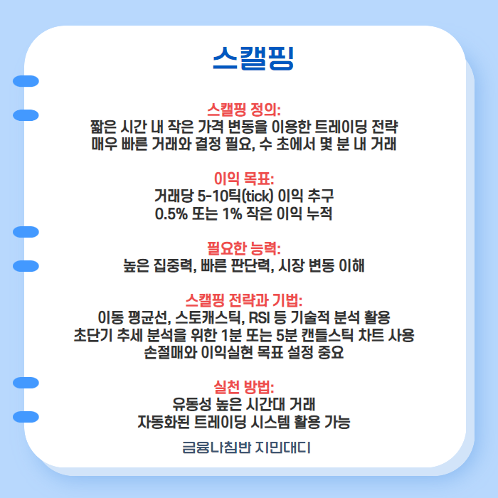 스캘핑 데이트레이딩 스윙매매 주식매매 02