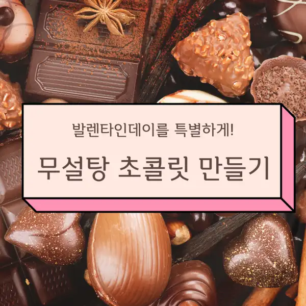 무설탕 초콜릿 만들기