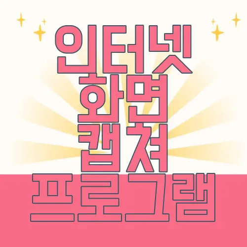 인터넷 화면 캡쳐 프로그램