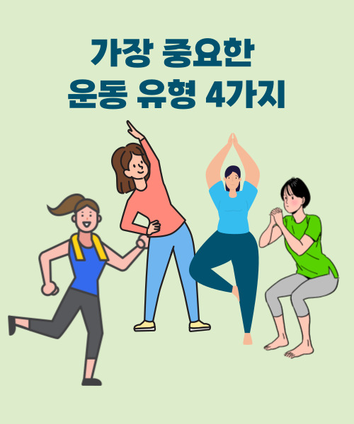  건강에 가장 중요한 운동 유형 4가지