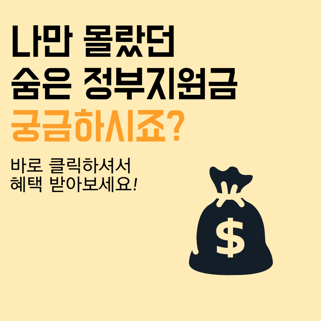  숨은 정부 지원금? 나만 모르는 지원금 찾기! (feat. 보조금 24)