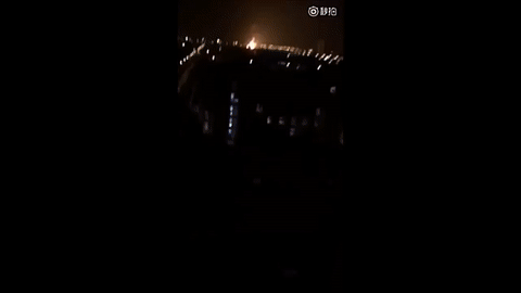 텐진항 폭발 동영상 