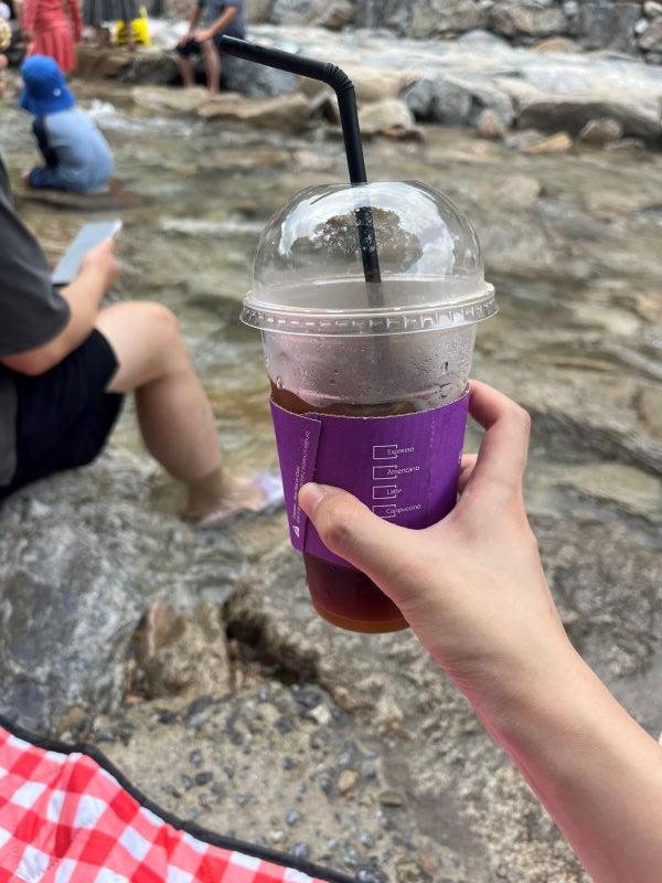 동학사 계곡 간식
