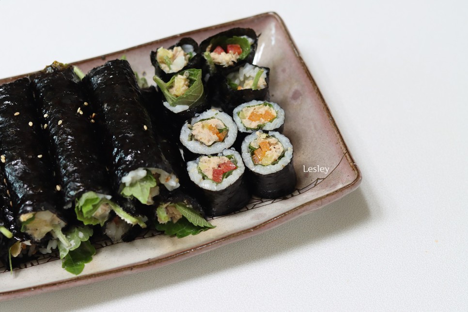 참치김밥 김밥맛있게싸는법 꼬마김밥 만들기 13