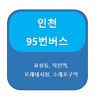  인천 95버스 노선 정보, 계양구 효성동 ↔ 남동구 사리울중학교