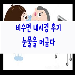  비수면 내시경 후기 눈물을 머금다