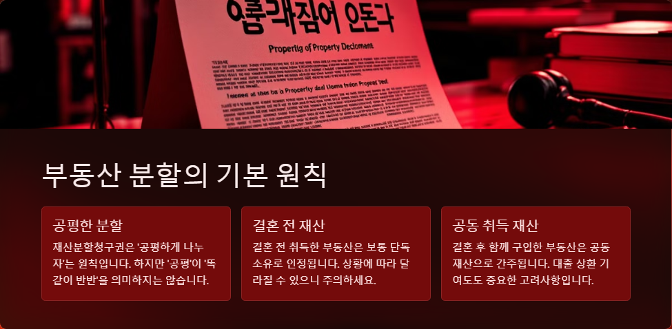 이혼 시 부동산 처리