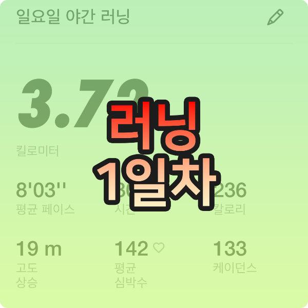  달리기 운동 효과 1 일차 기록 - 모든 것은 시작이 존재한다. (나이키 런 클럽(Nike Run Club, NRC))