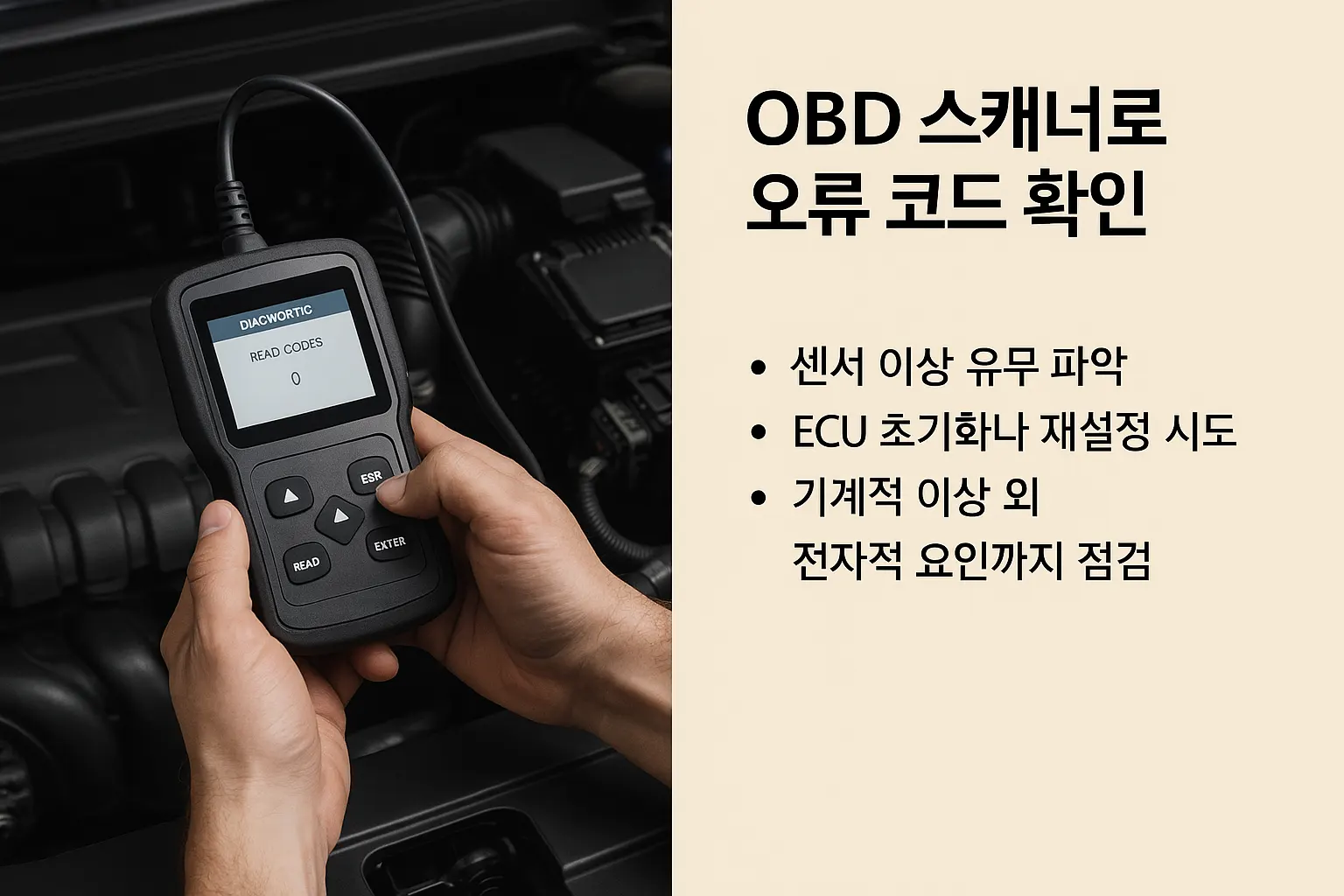 OBD 스캐너로 오류 코드