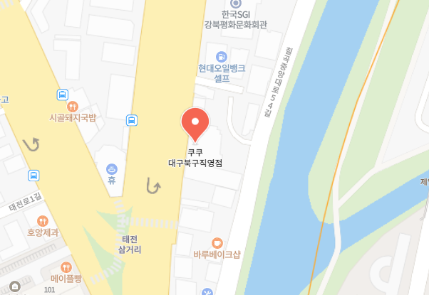 쿠쿠 대구북구직영점 위치 이미지