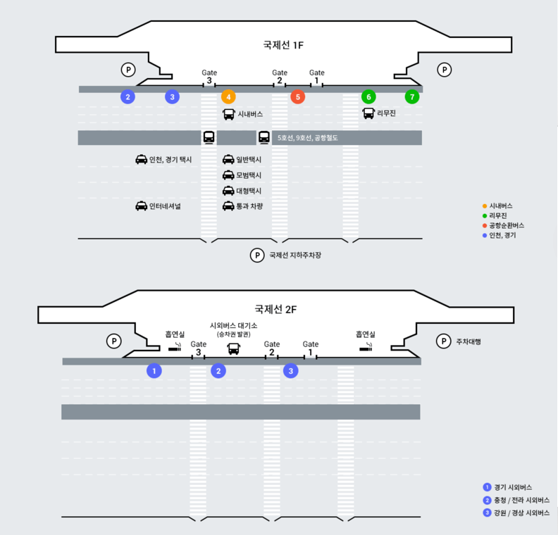 김포국제공항 버스 리무진 정류장-국제선