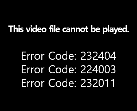  오류코드 232404 224003 232011 해결방법 | Error Code 에러코드 | This video file cannot be played.