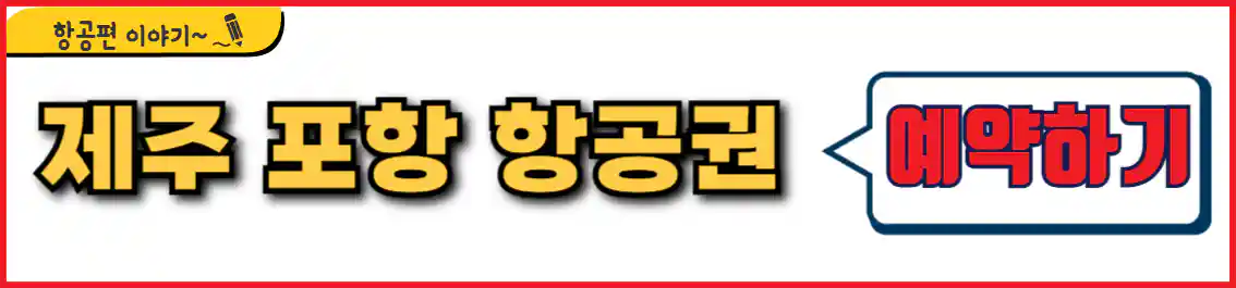 포항 항공권 예약