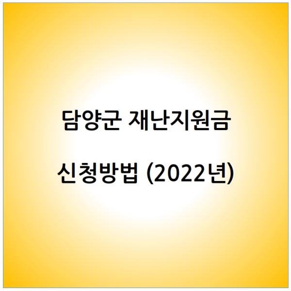 담양군 재난지원금 신청대상 신청방법 및 이의신청 총정리(2022년)