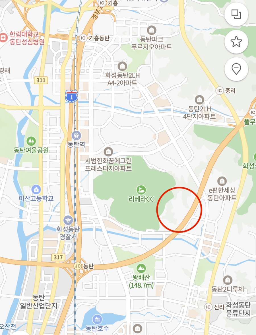  고려대 동탄병원 부지 이곳이라고 하네요