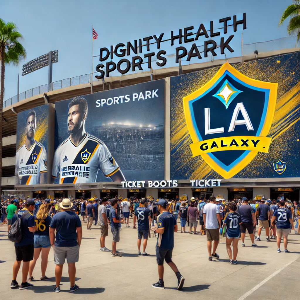 Dignity Health Sports Park 입구 및 티켓 부스 풍경