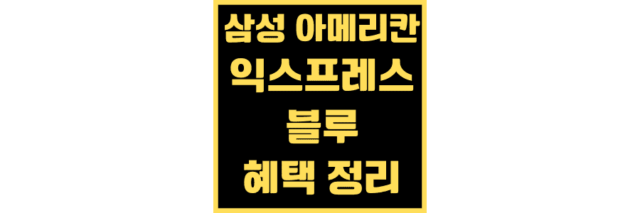 삼성-아메리칸-익스프레스-블루-혜택-정리