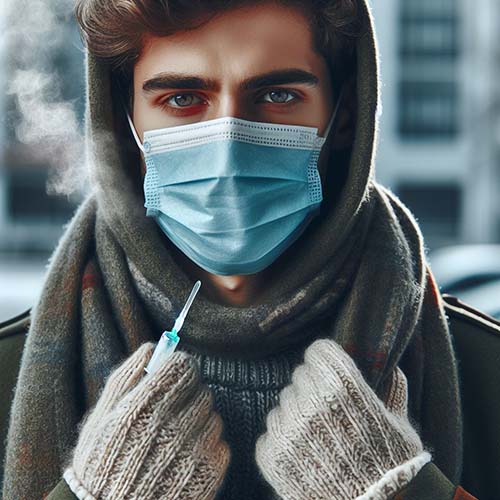 독감환자-추운-겨울-외출