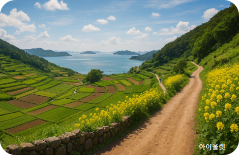 청산도 슬로길 AI 제작