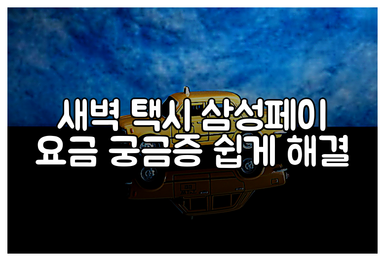 새벽 택시 삼성페이 요금 궁금증 쉽게 해결