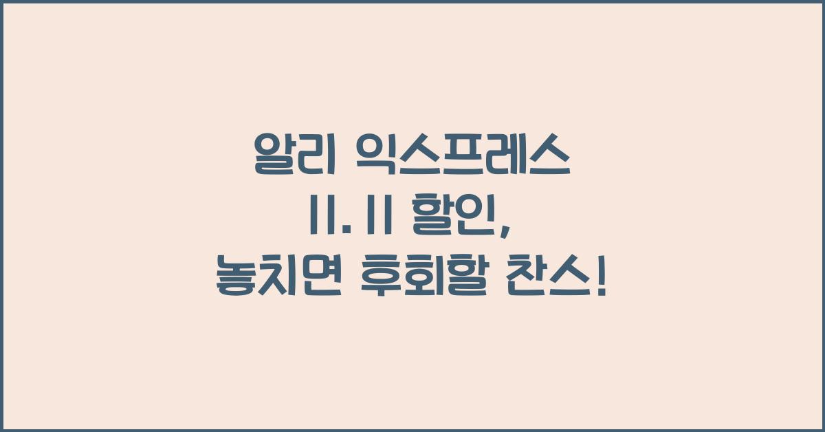 알리 익스프레스 11.11 할인