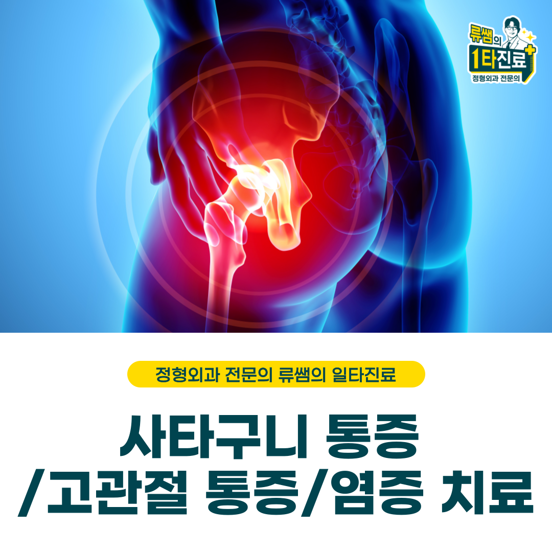  자고 일어났더니 사타구니부위 통증/고관절 통증/염증 치료 (의사작성)