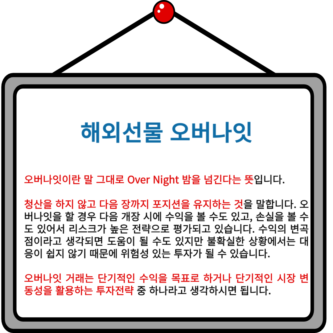 해외선물 오버나잇 뜻 / 매매방법