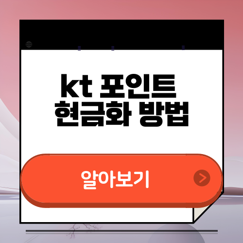 kt 포인트 현금화