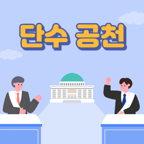 단수공천-국회의사당이보이는곳에서두명이토론하는썸네일이미지