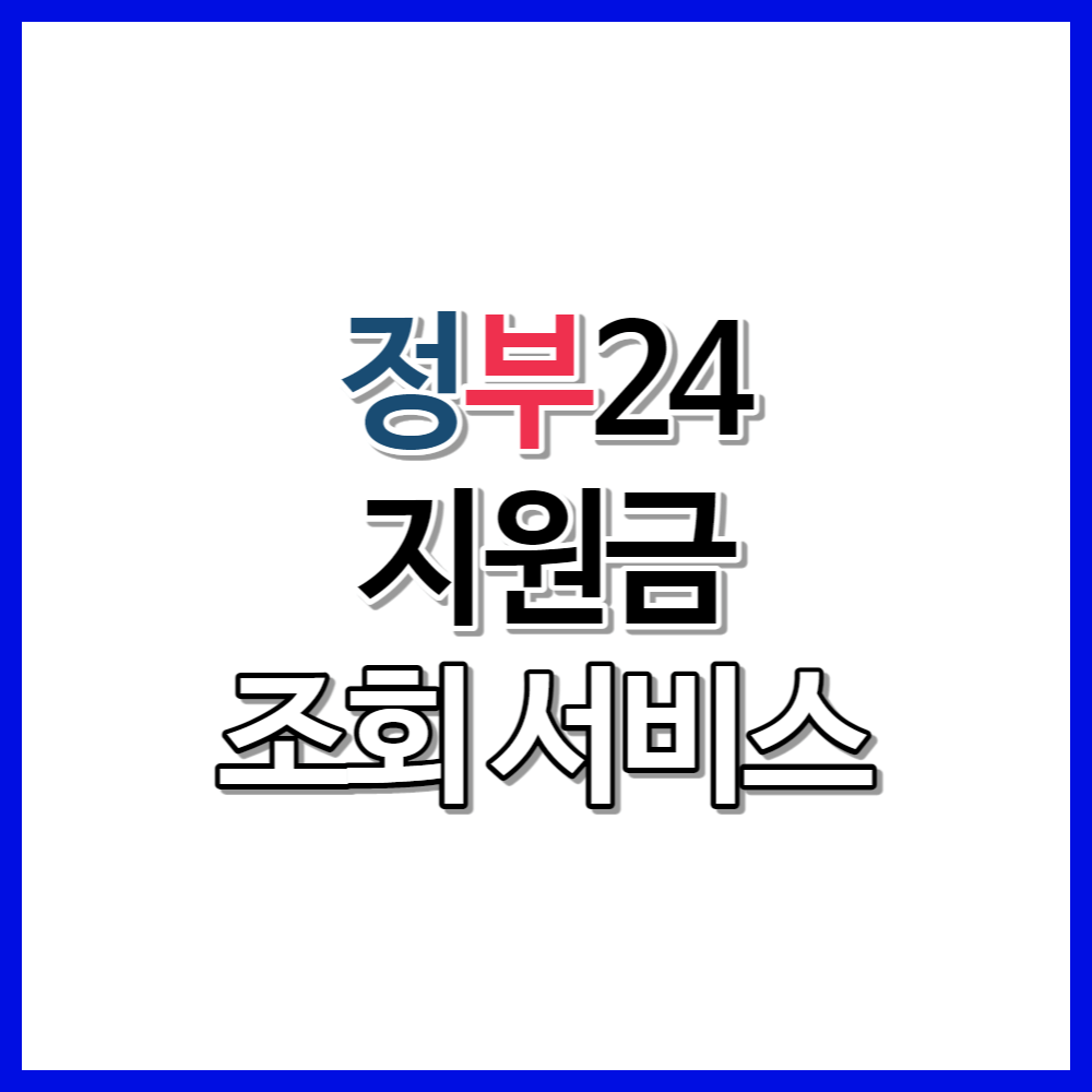 정부지원금 조회 서비스