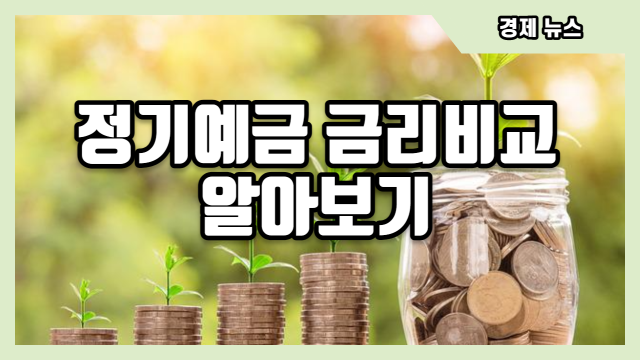  정기예금 금리비교 알아보기