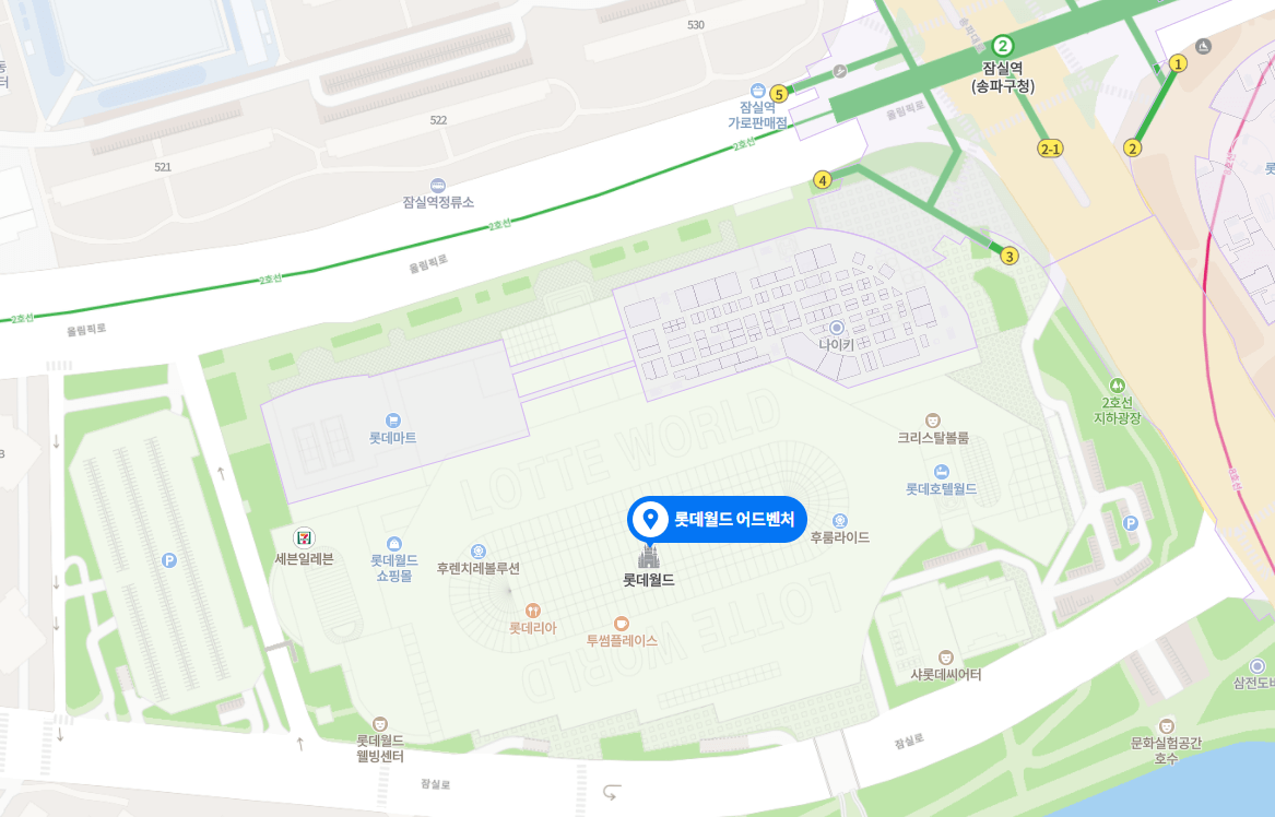 롯데월드-주차장-지도