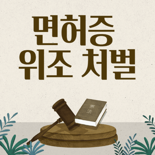 면허증위조처벌-판사봉과책이있는썸네일이미지