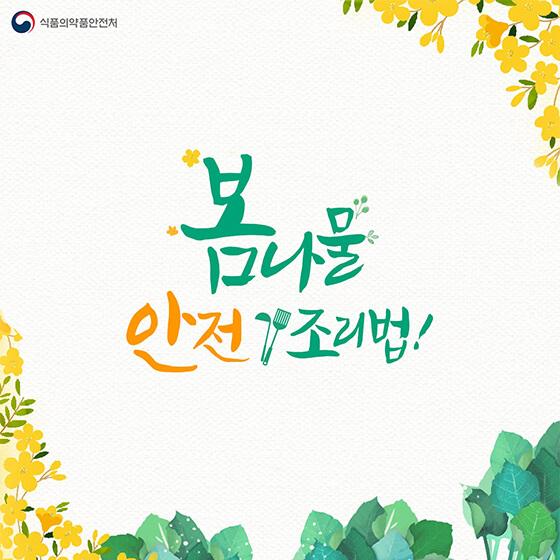  봄철 안전한 봄나물 조리법! feat.식품의약품안전처