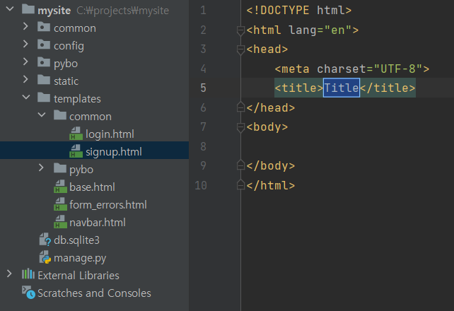  [Python] django 장고 회원가입 페이지 만들기