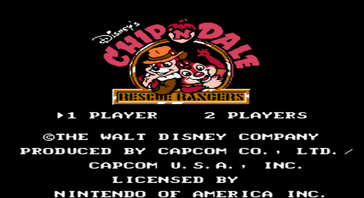  캡콤 (Capcom) - 칩 앤 데일 레스큐 레인저스 북미판 Chip 'n Dale Rescue Rangers USA (패미컴 - FC / NES - 롬파일 다운로드)