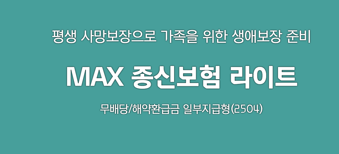 MAX 종신보험 라이트