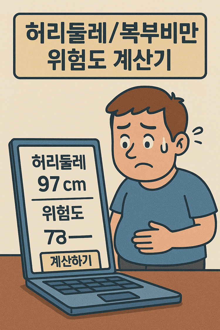 허리둘레/복부비만 위험도 계산기