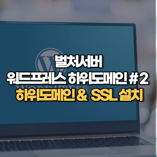 하위도메인 추가 SSL 설치