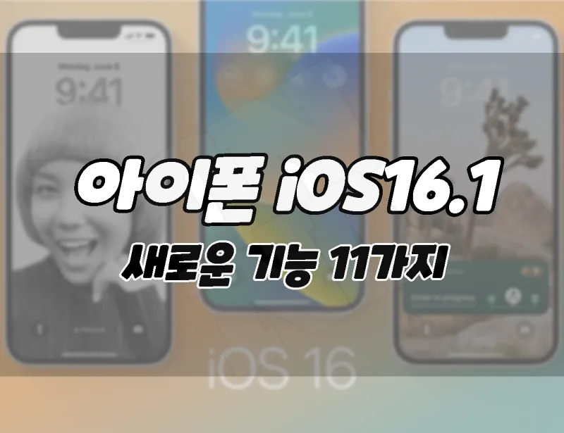 아이폰 ios16.1 눈에 띄는 새로운 기능 11가지 기능