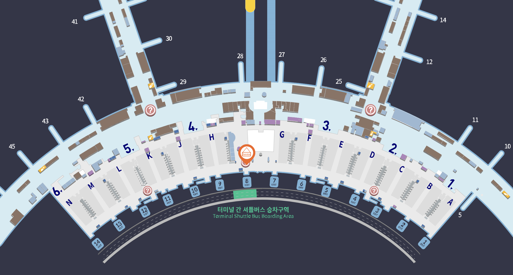 인천공항-안내데스크-위치-1터미널-3층