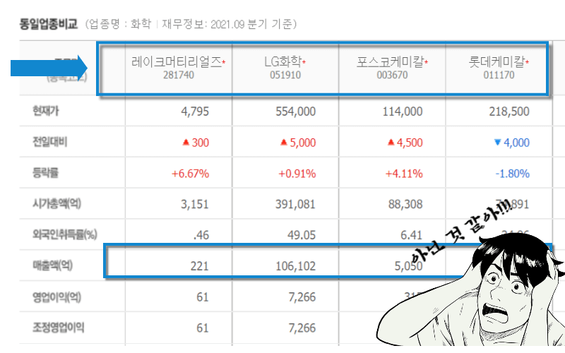 동일업종비교표