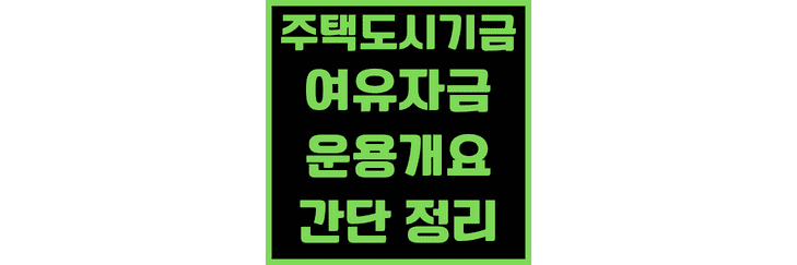 주택도시기금의-여유자금운용-개요-간단-정리