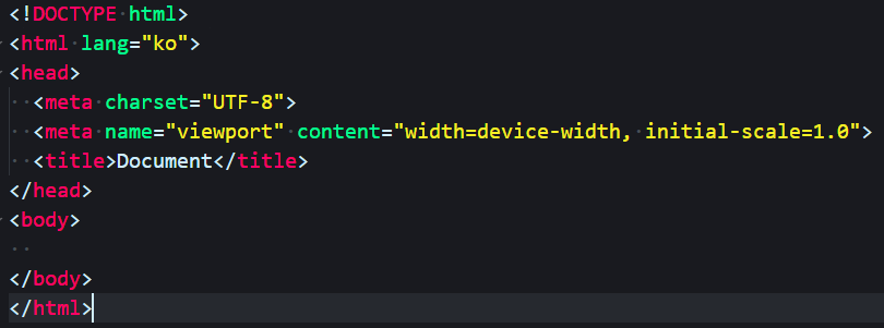 VScode 기본 셋팅(2) - HTML snippets 설정