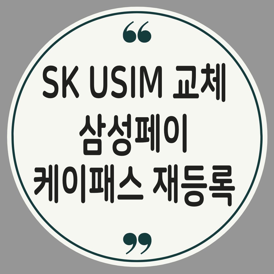 sk유심교체 케이패스