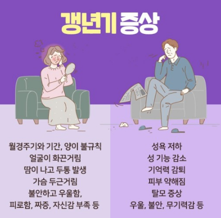 갱년기 증상&lt; 출처: 네이버 블로그 '문기원'&gt;