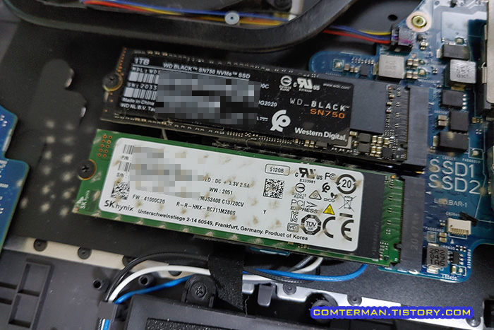 ASUS ROG Strix G713QM-HG119 SSD 슬롯