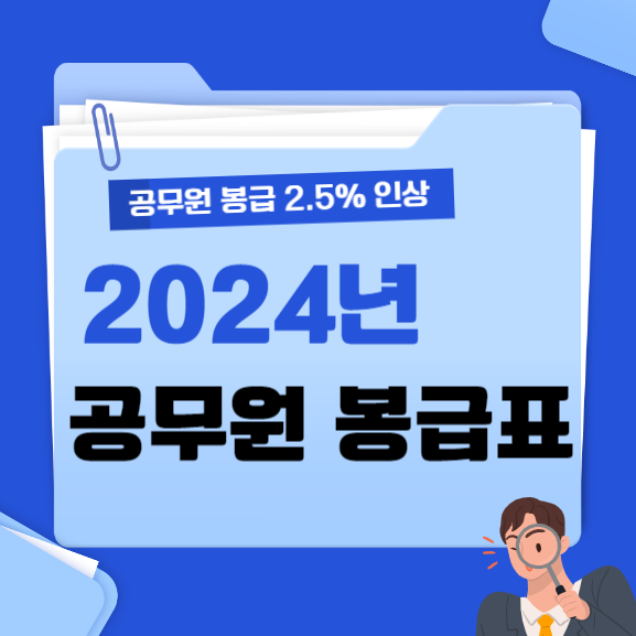 2024년 공무원 봉급표