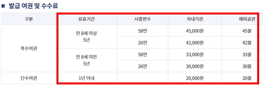 미성년자 여권발급시 필요서류